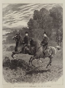 Il Principe Giorgio del Galles e suo Fratello sui loro Pony Swift e Slowcoach